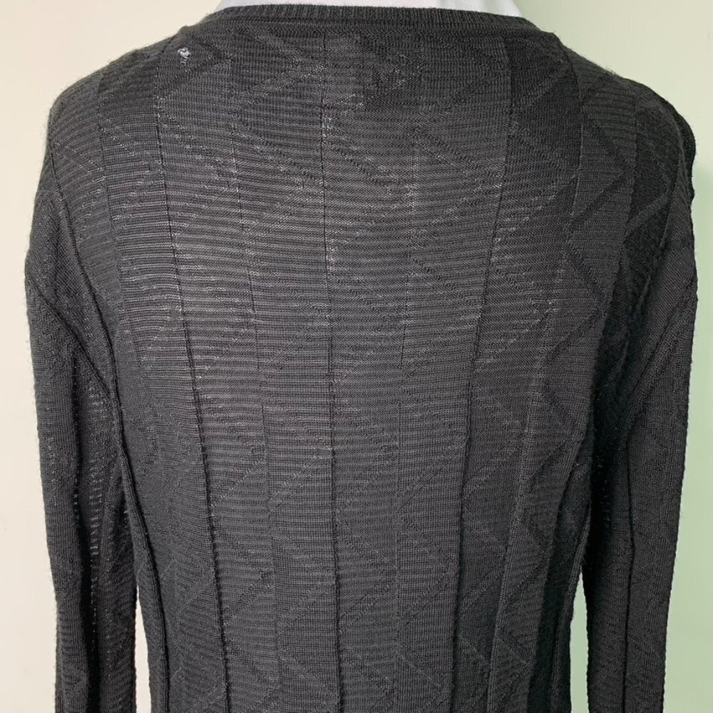 Missoni Women's Black Long Sleeve V Neck Knit Shift Dress Size 48 IT / 12 US - Picture 13 of 16